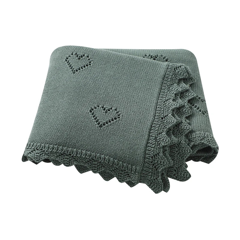 Couverture pour bébé en tricot ultra-douce