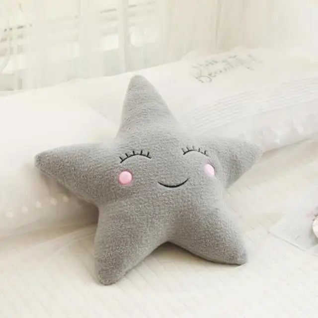 Oreiller en peluche nuage, lune et étoile