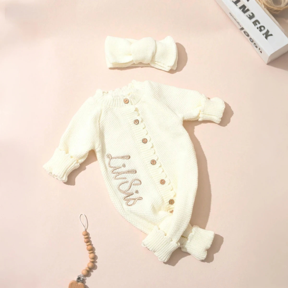 Conjunto de pelele de punto «Hermanita»