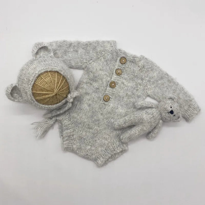 Ensemble barboteuse ours pour nouveau-né