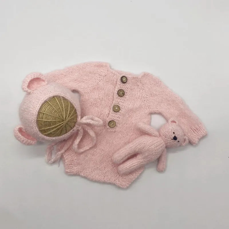 Ensemble barboteuse ours pour nouveau-né