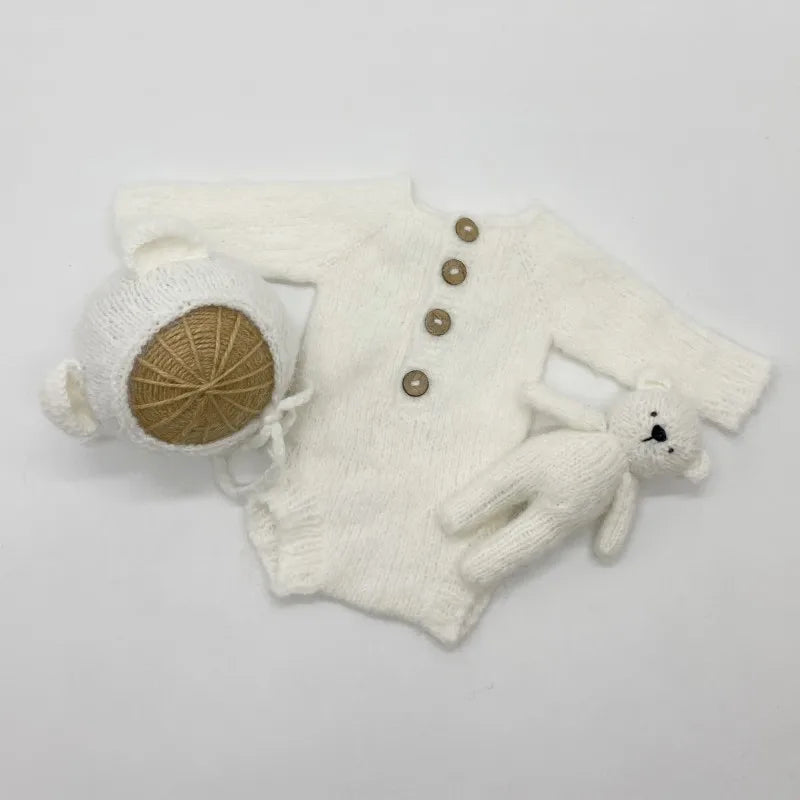 Ensemble barboteuse ours pour nouveau-né