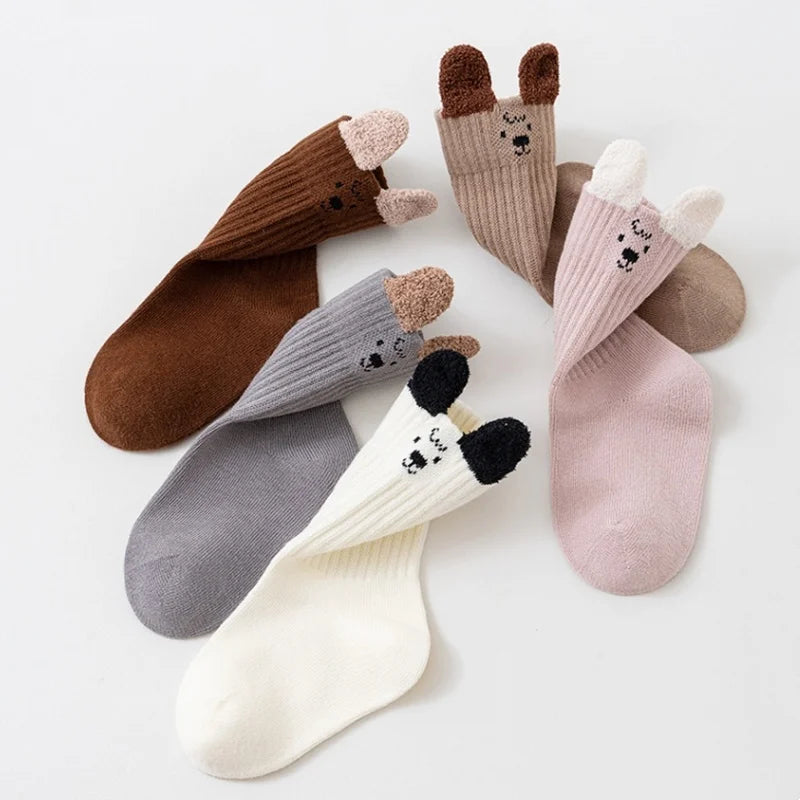 Chaussettes en coton fantaisie pour enfants