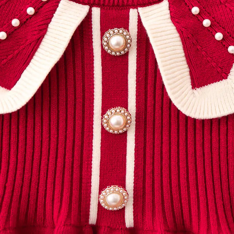 Robe pull en maille princesse pour fille