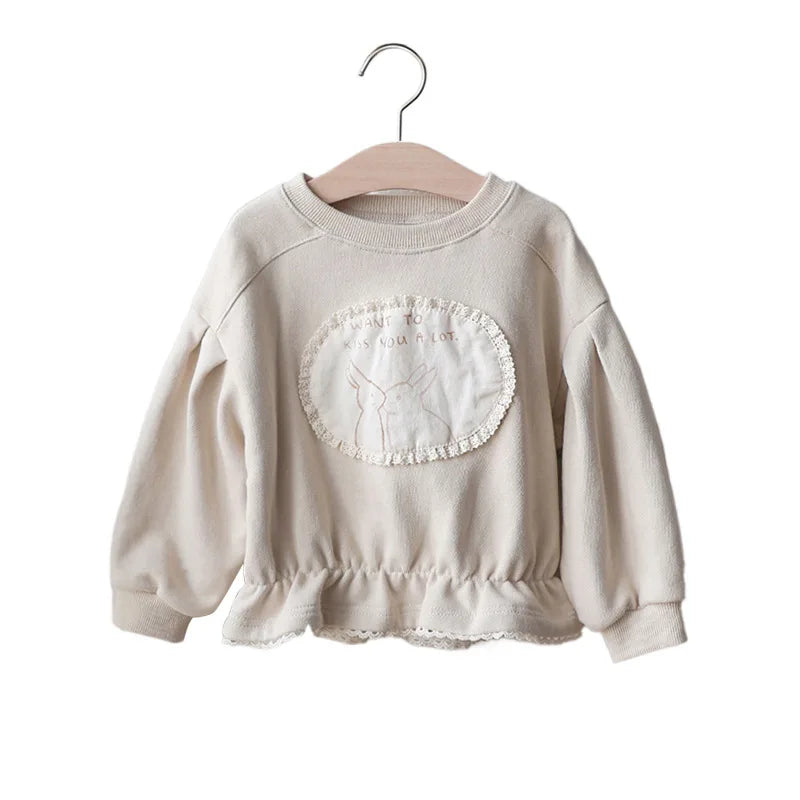 Ensemble pull et pantalon lapin pour fille