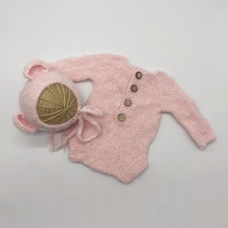 Ensemble barboteuse ours pour nouveau-né
