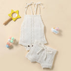 Conjunto de punto con volantes para bebé