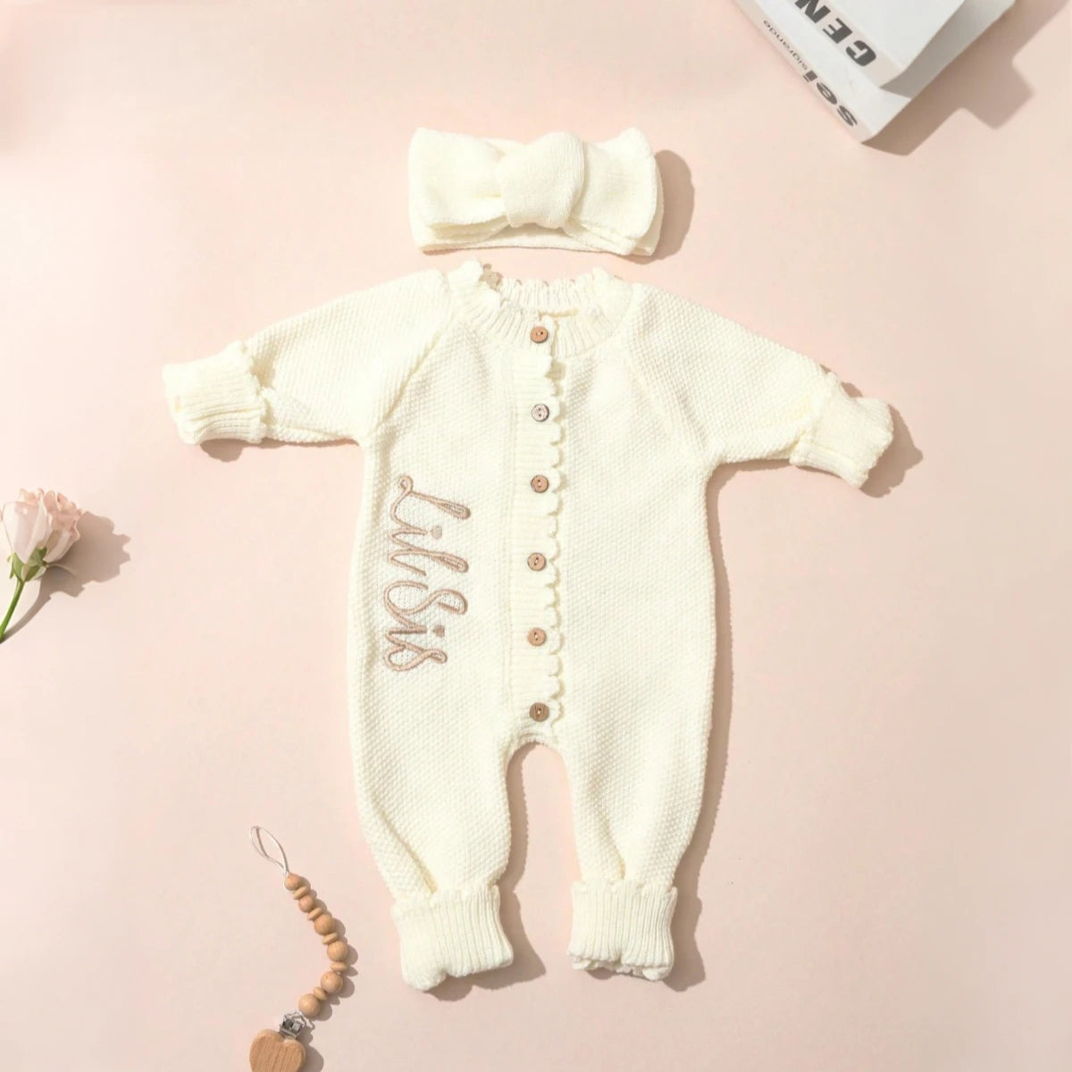 Conjunto de pelele de punto «Hermanita»