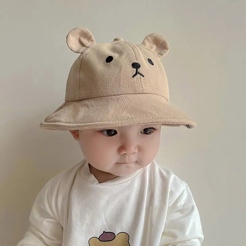 Chapeau de soleil bébé ours mignon avec oreilles