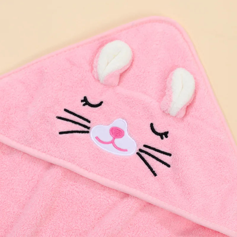 Toalla de baño con capucha y diseño de animal para bebé