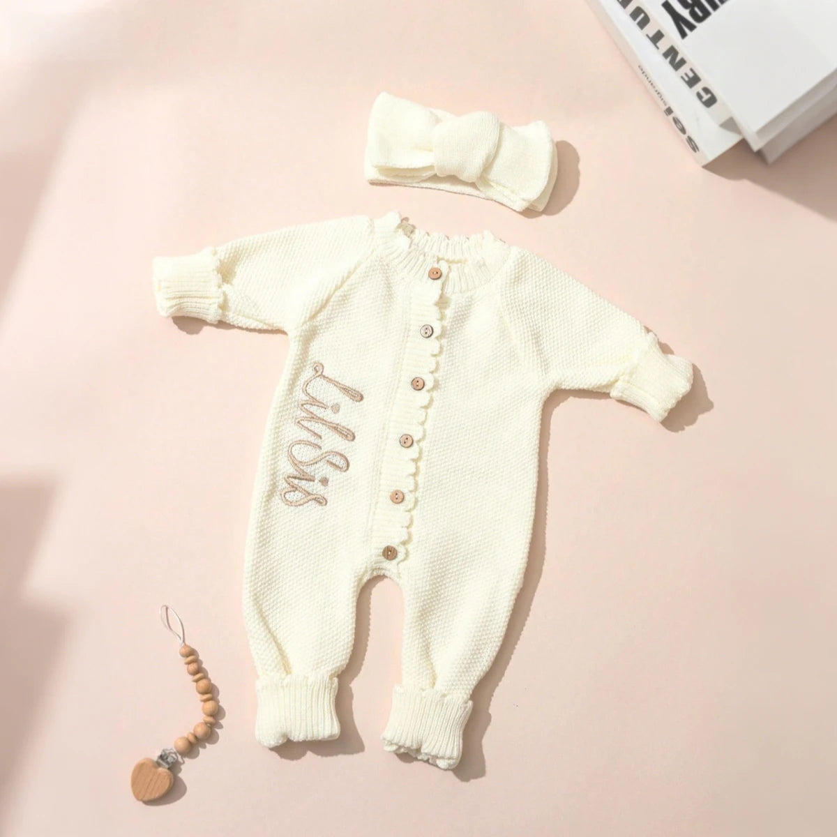 Conjunto de pelele de punto «Hermanita»