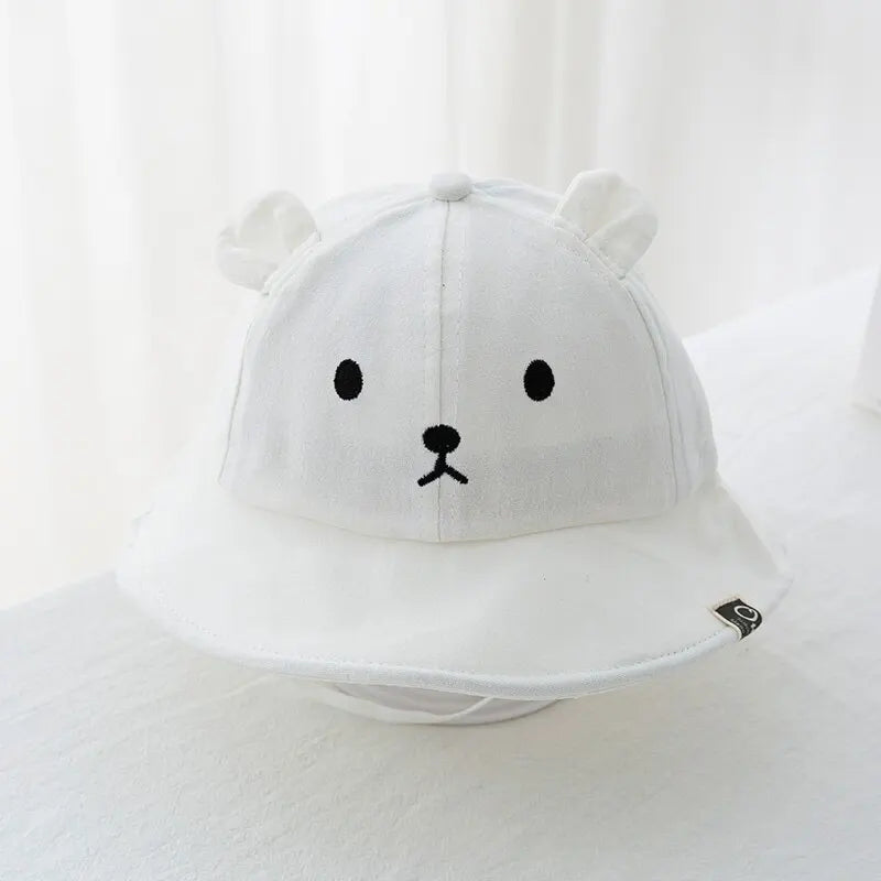 Chapeau de soleil bébé ours mignon avec oreilles