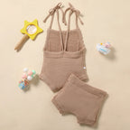 Conjunto de punto con volantes para bebé