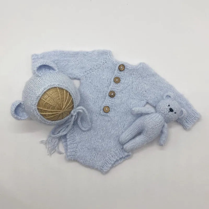 Ensemble barboteuse ours pour nouveau-né
