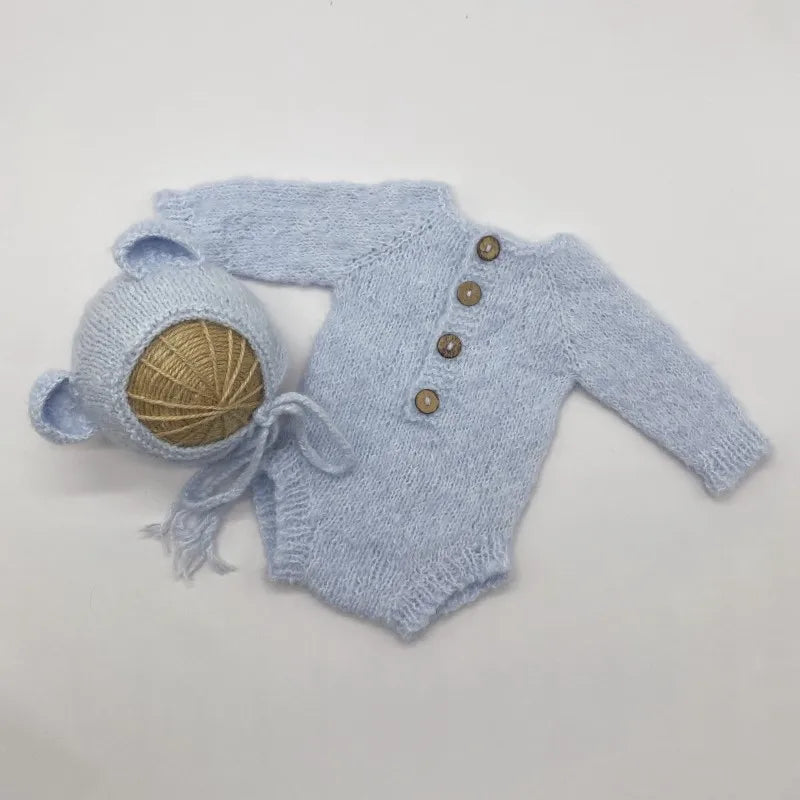Ensemble barboteuse ours pour nouveau-né