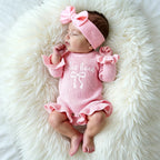Ensemble tricoté avec nœud pour bébé fille (pour séance photo)