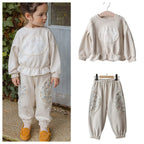 Ensemble pull et pantalon lapin pour fille