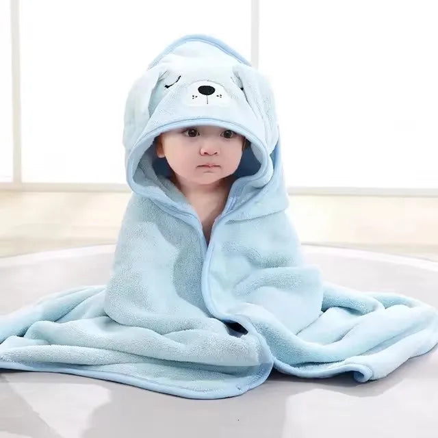 Toalla de baño con capucha y diseño de animal para bebé