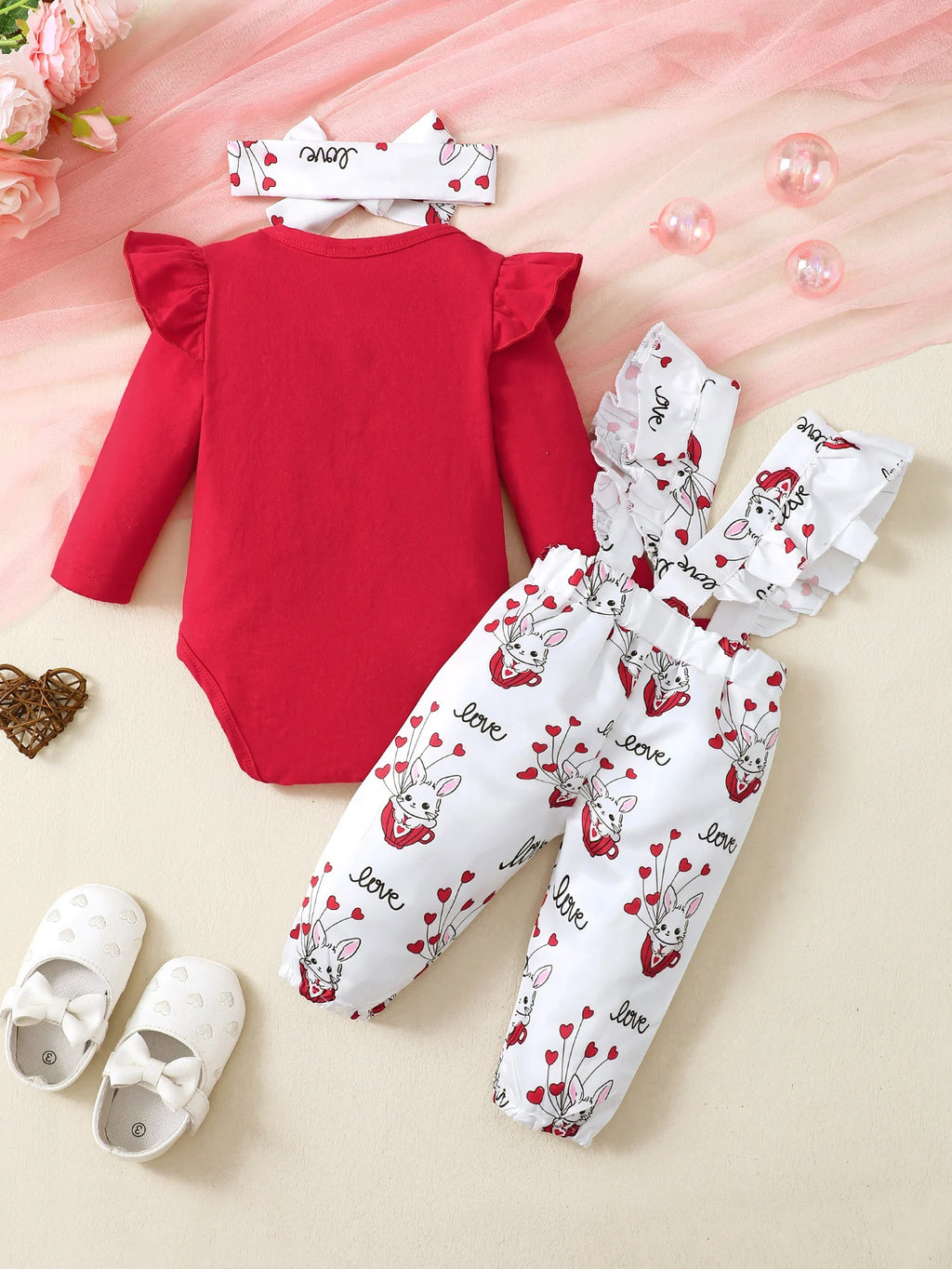 Conjunto de disfraz de conejo para bebé niña