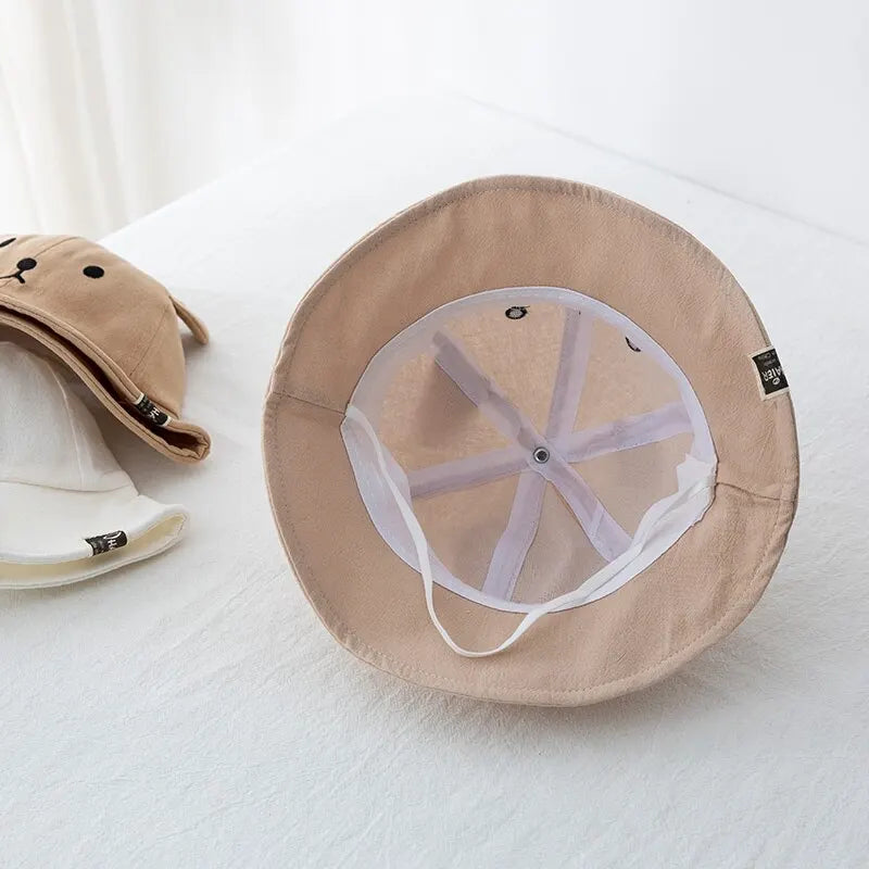 Chapeau de soleil bébé ours mignon avec oreilles