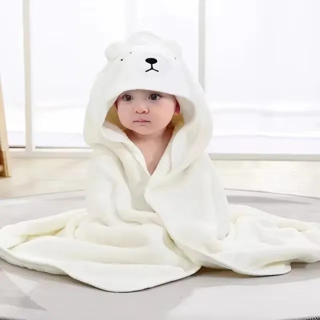 Toalla de baño con capucha y diseño de animal para bebé