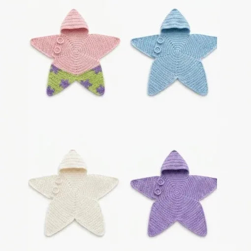 Barboteuse à capuche pour bébé avec motif d'étoile