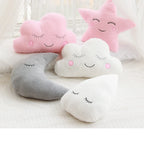 Oreiller en peluche nuage, lune et étoile