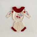 Ensemble blouse fleurie et bloomer pour fille