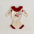 Ensemble blouse fleurie et bloomer pour fille