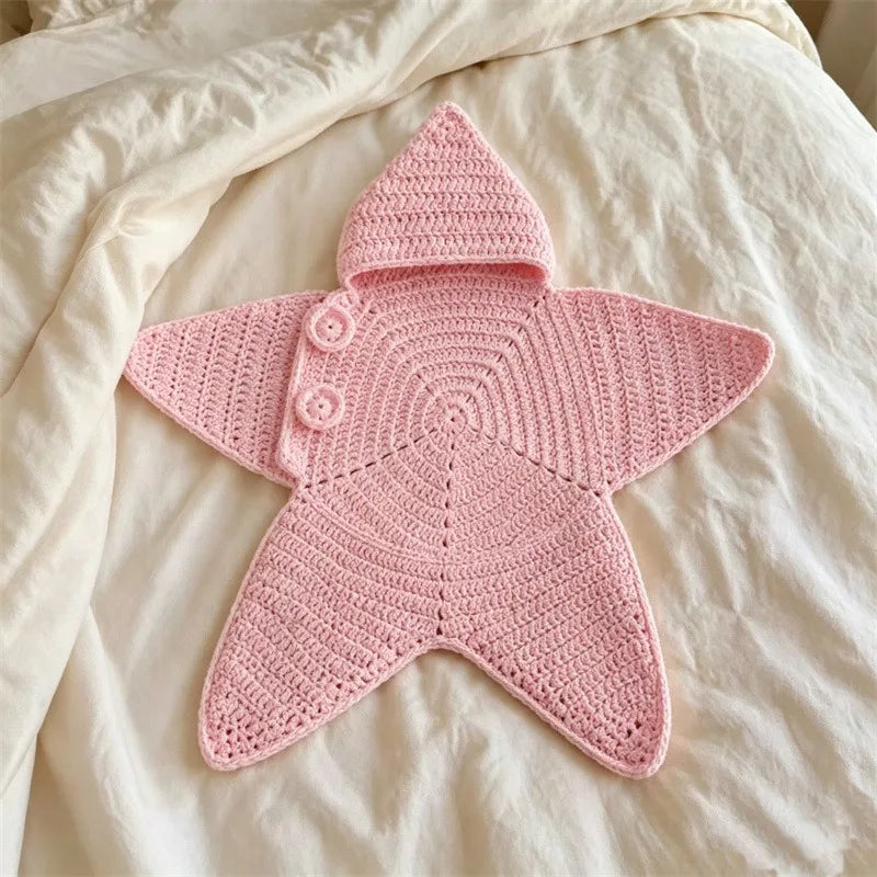Barboteuse pour bébé en crochet avec étoile de mer