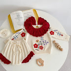 Ensemble blouse fleurie et bloomer pour fille