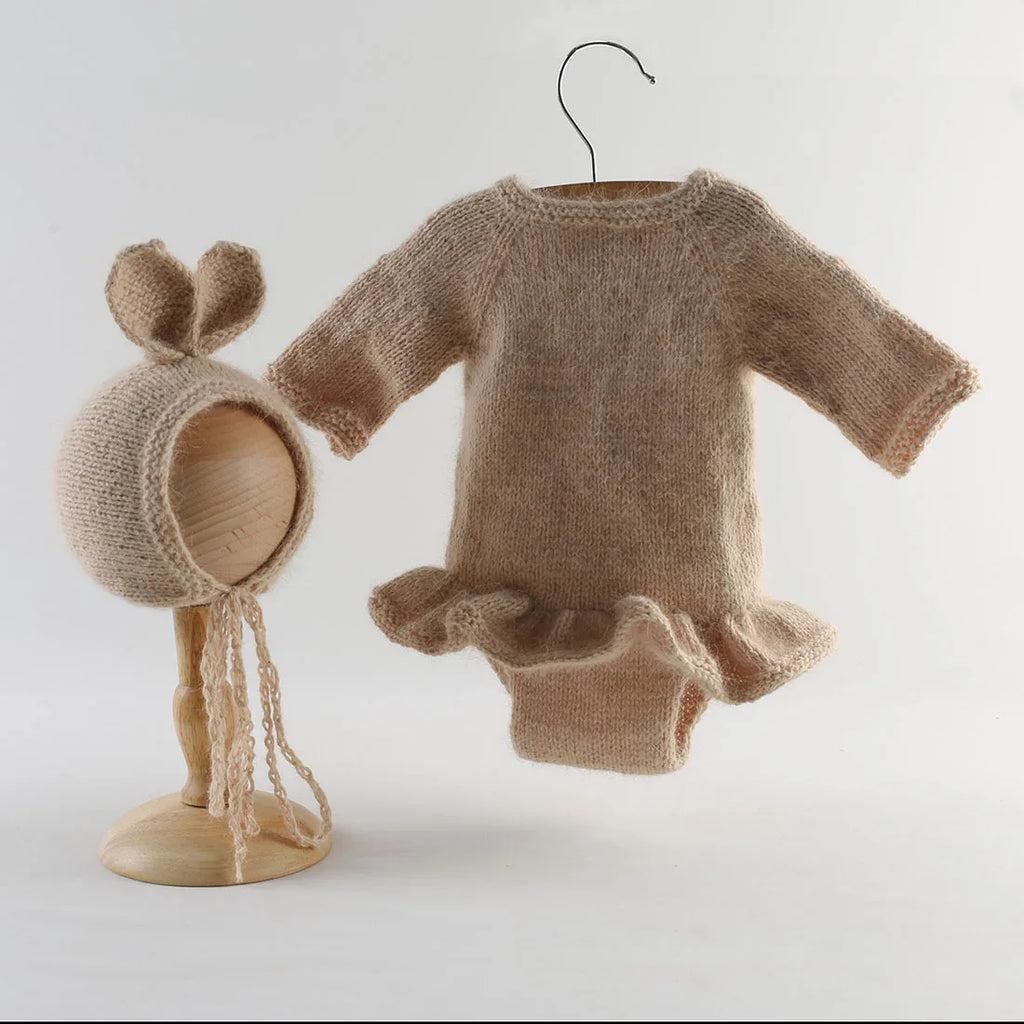 Ensemble photo vintage avec lapin pour nouveau-né