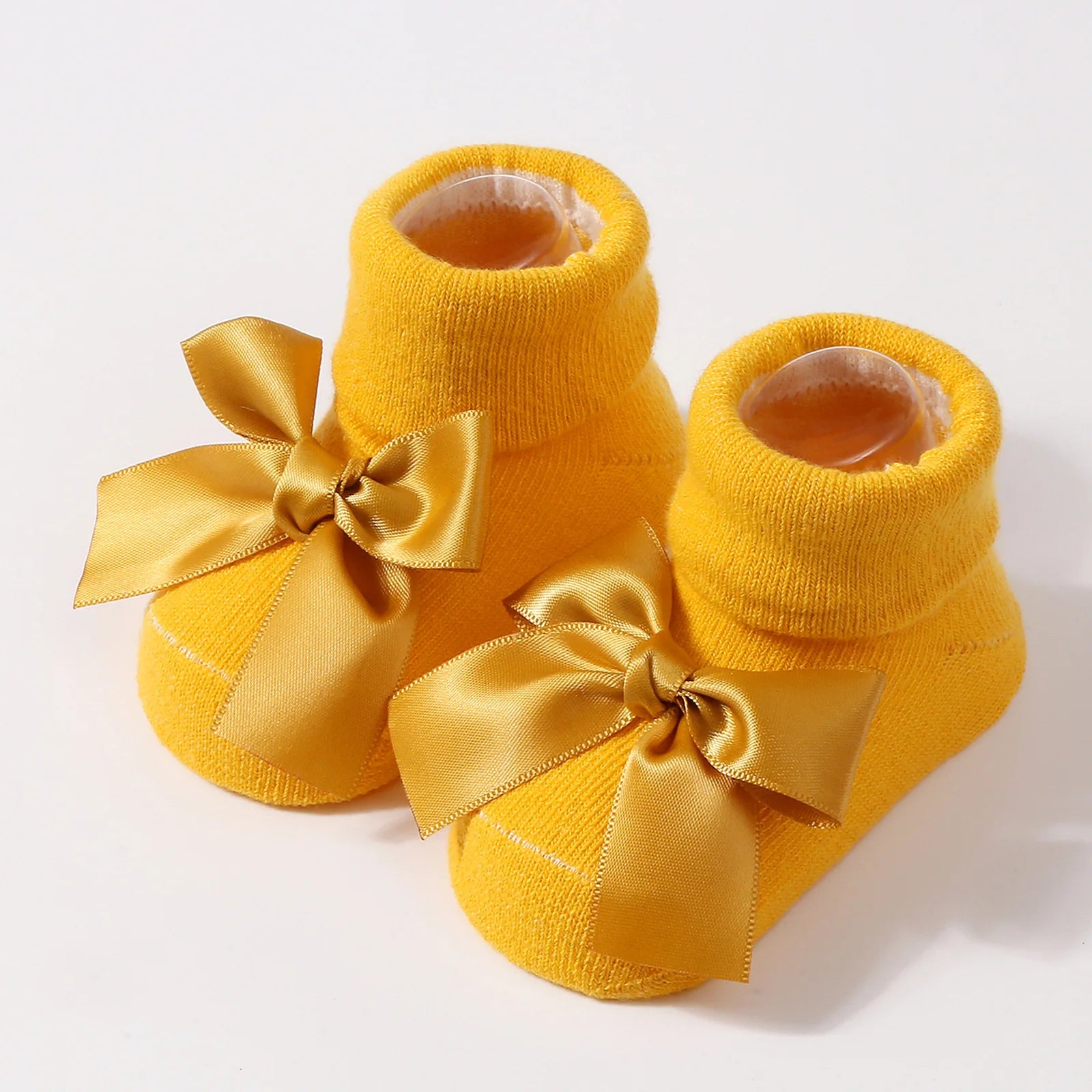 Chaussettes pour bébé en tricot avec nœud