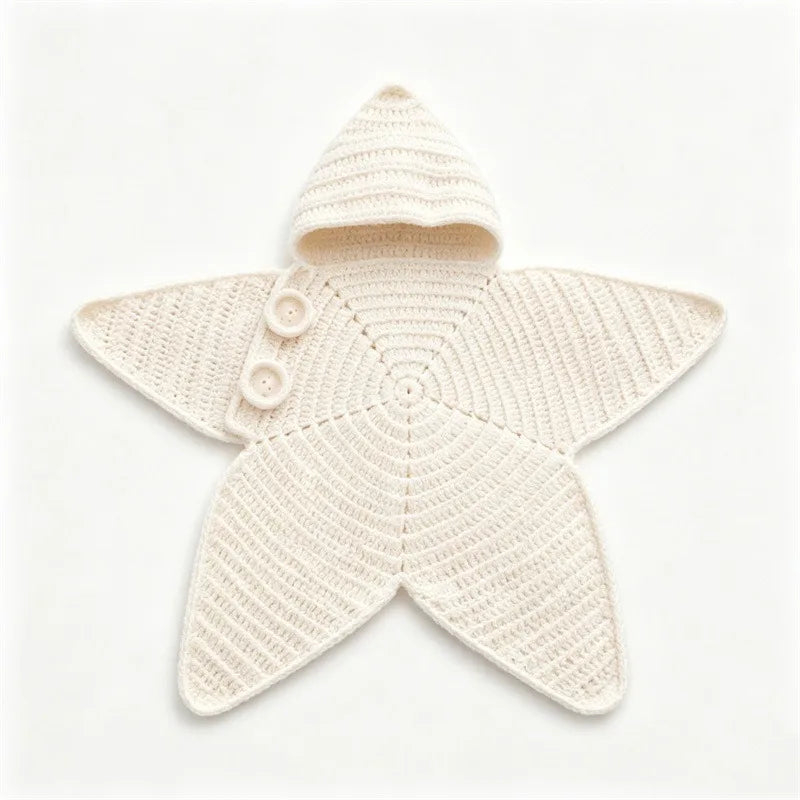 Barboteuse pour bébé en crochet avec étoile de mer