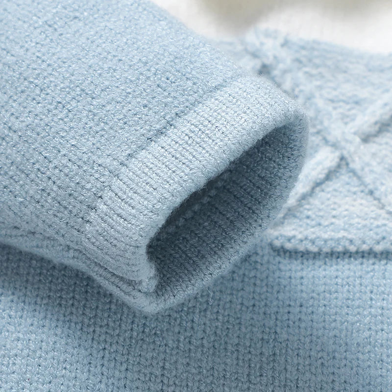 Barboteuse en maille avec col pour bébé