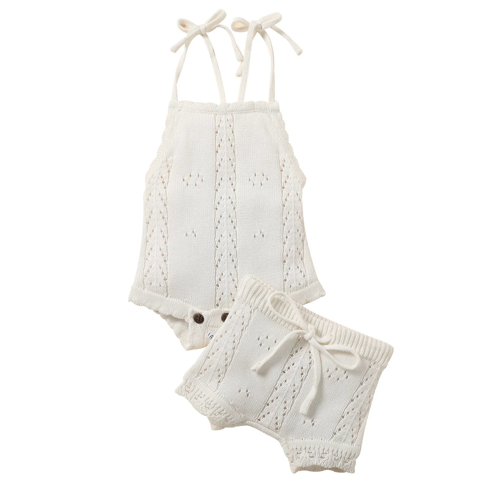Ensemble tricoté à volants pour bébé