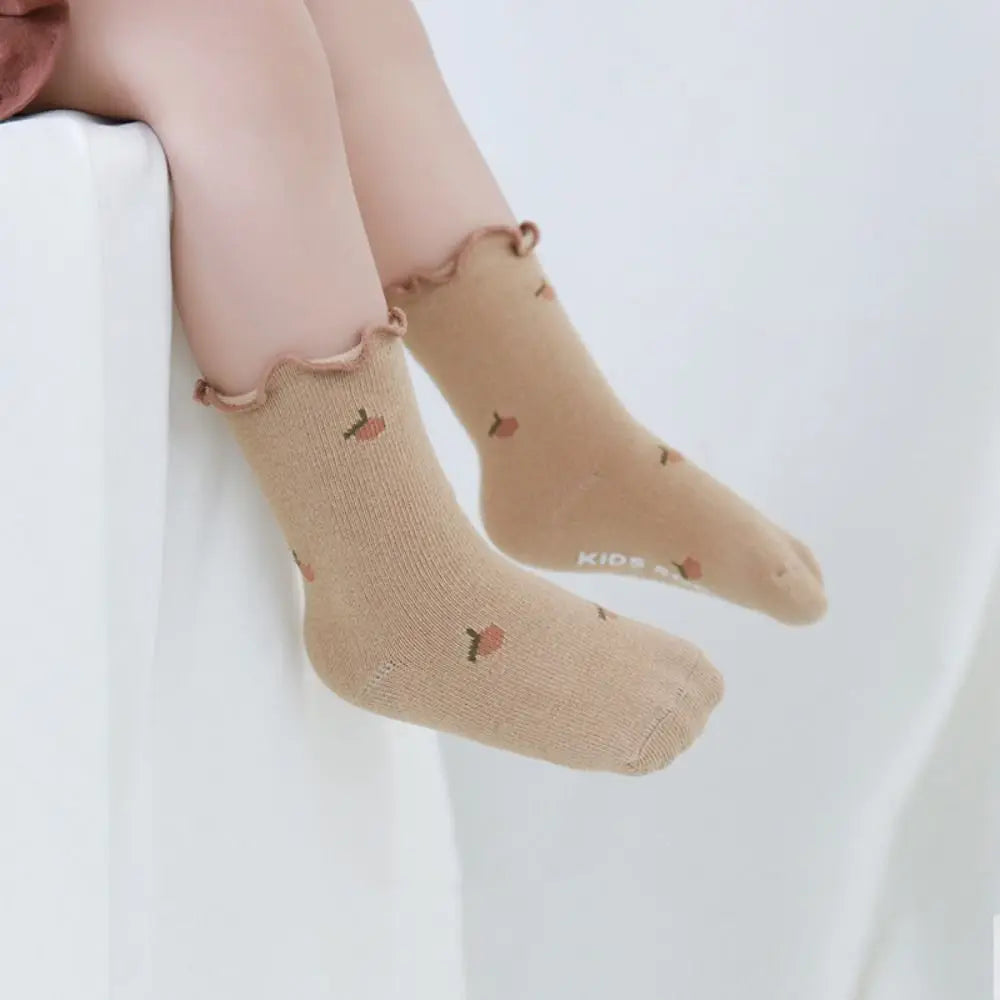 Ensemble de chaussettes en coton à motifs floraux pour bébé