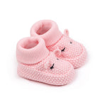 Chaussons tricotés pour bébé avec oreilles d'ours