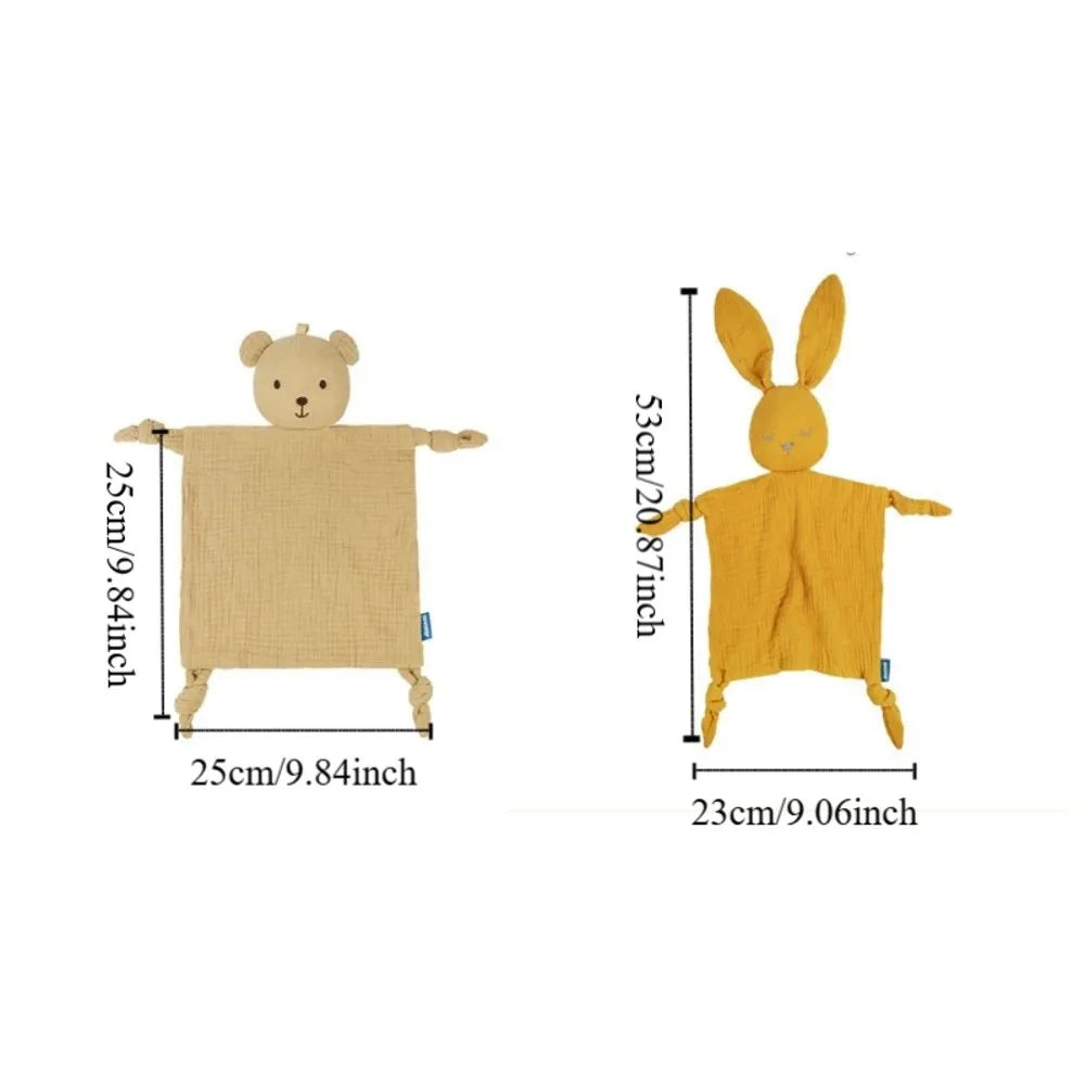 Couverture en gaze pour bébé avec oreilles de lapin