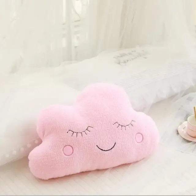 Oreiller en peluche nuage, lune et étoile