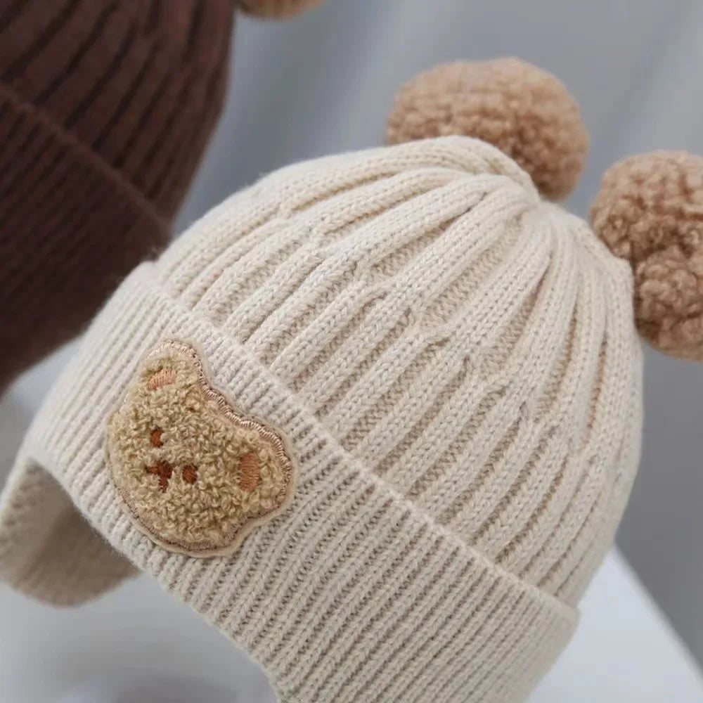 Bonnet d'hiver pour bébé avec oreilles d'ours