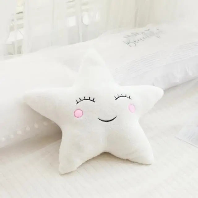 Oreiller en peluche nuage, lune et étoile