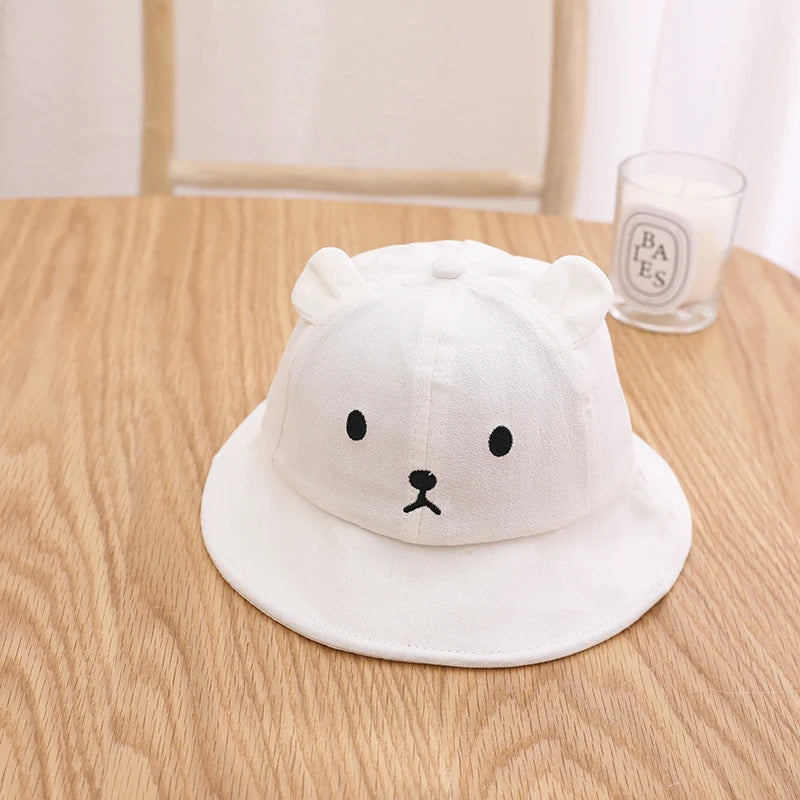 Chapeau de soleil bébé ours mignon avec oreilles