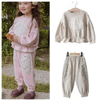 Ensemble pull et pantalon lapin pour fille