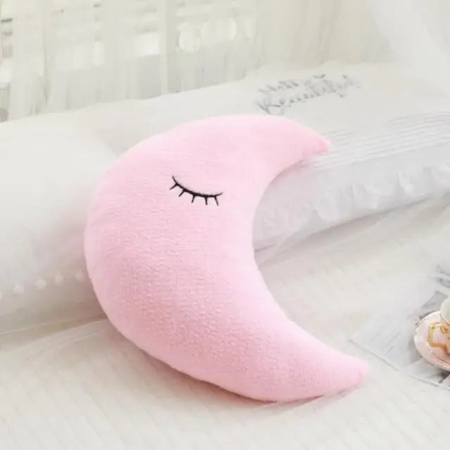 Oreiller en peluche nuage, lune et étoile