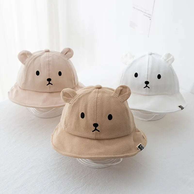 Chapeau de soleil bébé ours mignon avec oreilles