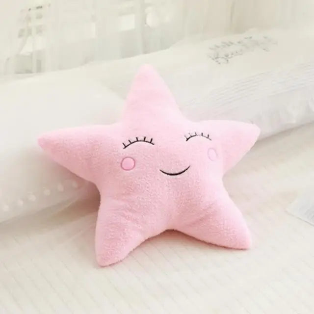 Oreiller en peluche nuage, lune et étoile