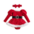 Robe barboteuse de Noël à sequins pour fille